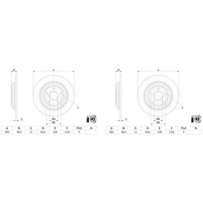 2x Bosch Bremsscheiben Ø302mm Hinten Passend Für Ford Focus Kuga 0 986 479 F79: Bremsscheibe A.b.s.: 18700 Ashika: 61000336c Ate: 24011101981 Blue Pri 2x Bosch Bremsscheiben Ø302mm Hinten Passend Für Ford Focus Kuga 0 986 479 F79: Bremsscheibe A.b.s.: 18700 Ashika: 61000336c Ate: 24011101981 Blue Pri