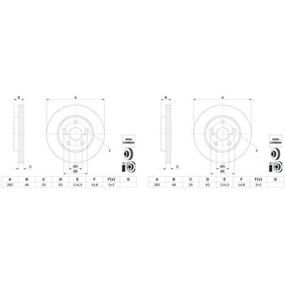 2x Bosch Bremsscheiben Ø282mm Vorne Passend Für Toyota Corolla Yaris 0 986 479: Bremsscheibe A.b.s.: 18792 Ap Xenergy: X602952 Ashika: 60022057c Ate: 2x Bosch Bremsscheiben Ø282mm Vorne Passend Für Toyota Corolla Yaris 0 986 479: Bremsscheibe A.b.s.: 18792 Ap Xenergy: X602952 Ashika: 60022057c Ate: