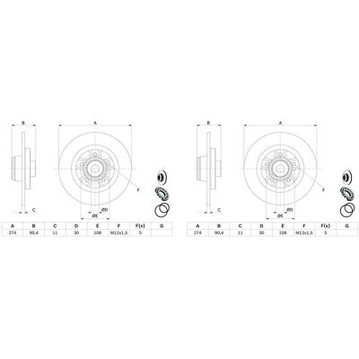 2x Bosch Bremsscheiben Ø274mm Hinten Passend Für Renault Kangoo 0 986 479 F30: Bremsscheibe A.b.s.: 17981 A.b.s.: 17981c Abakus: 23104262 Ap Xenergy: 2x Bosch Bremsscheiben Ø274mm Hinten Passend Für Renault Kangoo 0 986 479 F30: Bremsscheibe A.b.s.: 17981 A.b.s.: 17981c Abakus: 23104262 Ap Xenergy: