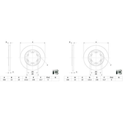 2x Bosch Bremsscheiben Ø308mm Hinten Passend Für Ford Transit 0 986 479 D43: Bremsscheibe A.b.s.: 18503 Ashika: 61000330c Ate: 24011801611 Blue Print: 2x Bosch Bremsscheiben Ø308mm Hinten Passend Für Ford Transit 0 986 479 D43: Bremsscheibe A.b.s.: 18503 Ashika: 61000330c Ate: 24011801611 Blue Print: