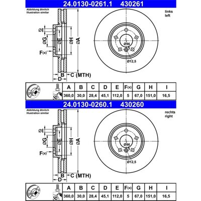 2x Ate Bremsscheiben 360,0mm Passend Für Bmw 1 2 X1 X2 Mini Mini: Bremsscheibe A.b.s.: 18948 Ashika: 60011098c Ate: 24013002601 Blue Print: Adbp430137 2x Ate Bremsscheiben 360,0mm Passend Für Bmw 1 2 X1 X2 Mini Mini: Bremsscheibe A.b.s.: 18948 Ashika: 60011098c Ate: 24013002601 Blue Print: Adbp430137