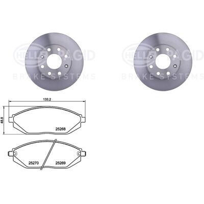Hella Bremsscheiben + Beläge 236mm Vorne Passend Für Chevrolet Spark 2010-2015: Bremsbelagsatz, Scheibenbremse A.b.s.: 37842 Abakus: 23101459 Aisin: B Hella Bremsscheiben + Beläge 236mm Vorne Passend Für Chevrolet Spark 2010-2015: Bremsbelagsatz, Scheibenbremse A.b.s.: 37842 Abakus: 23101459 Aisin: B