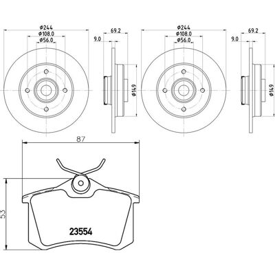 Hella Bremsenset Hinten Passend Für Citroen C3 Iii Sx + Aircross C4 Cactus: Bremsscheibe A.b.s.: 18643 A.b.s.: 18643c Ashika: 61000621c Ate: 240109018 Hella Bremsenset Hinten Passend Für Citroen C3 Iii Sx + Aircross C4 Cactus: Bremsscheibe A.b.s.: 18643 A.b.s.: 18643c Ashika: 61000621c Ate: 240109018