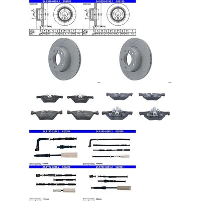Ate Powerdisc Bremsscheibe und Beläge - Vorne BMW 1er E81/E87 120d Ate Powerdisc Bremsscheibe und Beläge - Vorne BMW 1er E81/E87 120d