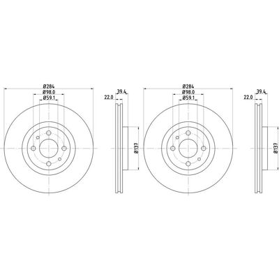 2x Hella Bremsscheiben 284mm Vorne Passend Für Alfa Romeo 145 146 Fiat Co: Bremsscheibe A.b.s.: 16153 Aisin: P6f1605s Alfa Romeo: 46403958 Alfa Romeo: 2x Hella Bremsscheiben 284mm Vorne Passend Für Alfa Romeo 145 146 Fiat Co: Bremsscheibe A.b.s.: 16153 Aisin: P6f1605s Alfa Romeo: 46403958 Alfa Romeo: