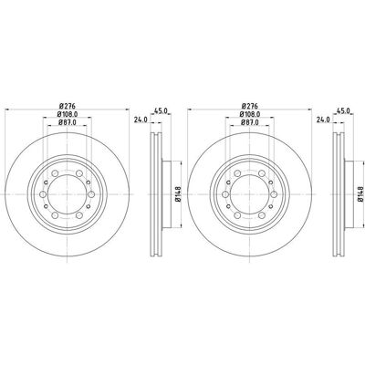 2x Hella Bremsscheiben 276mm Vorne Passend Für Mitsubishi L200 Pajero 502: Bremsscheibe A.b.s.: 16168 Abakus: 23103355 Ackoja: A3780006 Aisin: D6f1851 2x Hella Bremsscheiben 276mm Vorne Passend Für Mitsubishi L200 Pajero 502: Bremsscheibe A.b.s.: 16168 Abakus: 23103355 Ackoja: A3780006 Aisin: D6f1851