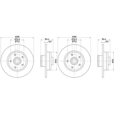 2x Hella Bremsscheiben 280mm Hinten Passend Für Fiat Talento Nissan Nv300: Bremsscheibe A.b.s.: 18511c Abakus: 23104210 Ap Xenergy: X601546 Ashika: 61 2x Hella Bremsscheiben 280mm Hinten Passend Für Fiat Talento Nissan Nv300: Bremsscheibe A.b.s.: 18511c Abakus: 23104210 Ap Xenergy: X601546 Ashika: 61