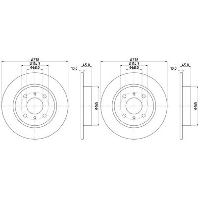 2x Hella Bremsscheiben 278mm Hinten Passend Für Nissan Primera 54287: Bremsscheibe A.b.s.: 17010 Aisin: B6r1876s Ashika: 6101155c Ate: 24011003101 Blu 2x Hella Bremsscheiben 278mm Hinten Passend Für Nissan Primera 54287: Bremsscheibe A.b.s.: 17010 Aisin: B6r1876s Ashika: 6101155c Ate: 24011003101 Blu