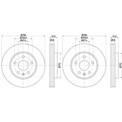 2x Hella Bremsscheiben 296mm Vorne Passend Für Chevrolet Malibu Opel Insi: Bremsscheibe A.b.s.: 17988 Abakus: 23103167 Abakus: 231031672 Aisin: Q6f125 2x Hella Bremsscheiben 296mm Vorne Passend Für Chevrolet Malibu Opel Insi: Bremsscheibe A.b.s.: 17988 Abakus: 23103167 Abakus: 231031672 Aisin: Q6f125
