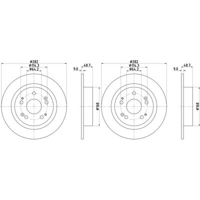 2x Hella Bremsscheiben 282mm Hinten Passend Für Honda Accord 55043: Bremsscheibe A.b.s.: 17973 Ackoja: A2640018 Acura: 42510ta0a00 Acura: 42510ta0a01 2x Hella Bremsscheiben 282mm Hinten Passend Für Honda Accord 55043: Bremsscheibe A.b.s.: 17973 Ackoja: A2640018 Acura: 42510ta0a00 Acura: 42510ta0a01