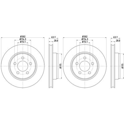 2x Hella Bremsscheiben 302mm Vorne Passend Für Dodge Nitro Jeep Cherokee: Bremsscheibe A.b.s.: 18018 Aisin: P6f1598s Ashika: 6000012c Ate: 24012802701 2x Hella Bremsscheiben 302mm Vorne Passend Für Dodge Nitro Jeep Cherokee: Bremsscheibe A.b.s.: 18018 Aisin: P6f1598s Ashika: 6000012c Ate: 24012802701