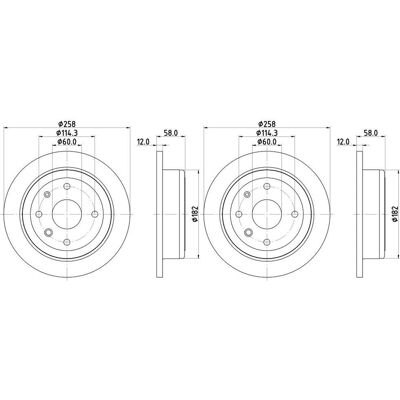 2x Hella Bremsscheiben 257,9mm Hinten Passend Für Chevrolet Evanda Daewoo: Bremsscheibe A.b.s.: 17685 Ashika: 610ww02c Bosch: 0986479t52 Brembo: 08e76 2x Hella Bremsscheiben 257,9mm Hinten Passend Für Chevrolet Evanda Daewoo: Bremsscheibe A.b.s.: 17685 Ashika: 610ww02c Bosch: 0986479t52 Brembo: 08e76