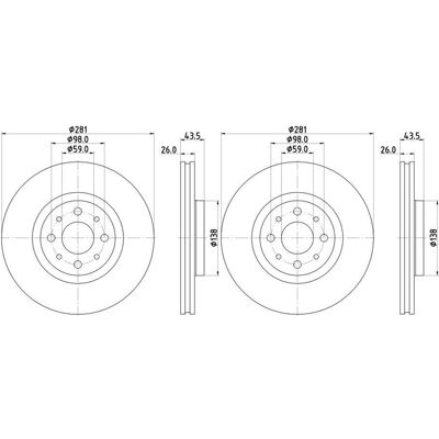 2x Hella Bremsscheiben 281mm Vorne Passend Für Fiat 500 500e 56447pro: Bremsscheibe A.b.s.: 18958 Blue Print: Adl144305 Brembo: 09518031 Brembo: 09518 2x Hella Bremsscheiben 281mm Vorne Passend Für Fiat 500 500e 56447pro: Bremsscheibe A.b.s.: 18958 Blue Print: Adl144305 Brembo: 09518031 Brembo: 09518