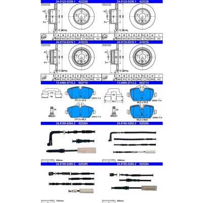 Ate BMW 1er E81 E87 Bremsenset - Vorne & Hinten Ate BMW 1er E81 E87 Bremsenset - Vorne & Hinten