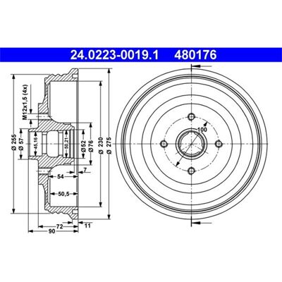 2x Ate Bremstrommeln 230mm Hinten Passend Für Seat Inca Vw Caddy: Bremstrommel A.b.s.: 2764s Ashika: 56000908c Ate: 24022300191 Delphi: Bf510 Eurobrak 2x Ate Bremstrommeln 230mm Hinten Passend Für Seat Inca Vw Caddy: Bremstrommel A.b.s.: 2764s Ashika: 56000908c Ate: 24022300191 Delphi: Bf510 Eurobrak