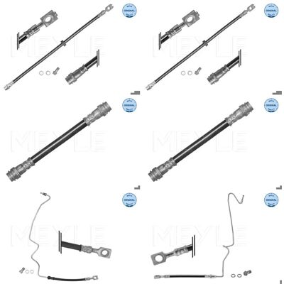 Meyle Bremsschlauch - Vorne+Hinten - Audi A3 8L1, VW Golf 4, Skoda, Seat Meyle Bremsschlauch - Vorne+Hinten - Audi A3 8L1, VW Golf 4, Skoda, Seat