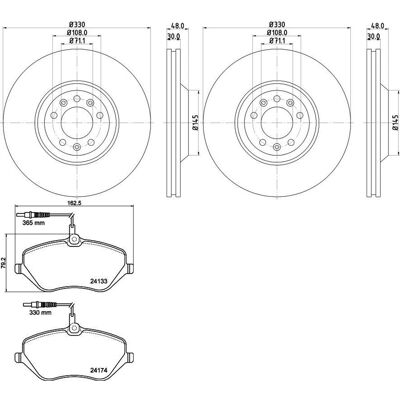 Hella Bremsscheiben + Beläge 330mm Vorne Passend Für Citroen C5 C6 + Peugeot 407: Bremsbelagsatz, Scheibenbremse A.b.s.: 37431 Abakus: 23101279 Aisin: Hella Bremsscheiben + Beläge 330mm Vorne Passend Für Citroen C5 C6 + Peugeot 407: Bremsbelagsatz, Scheibenbremse A.b.s.: 37431 Abakus: 23101279 Aisin: