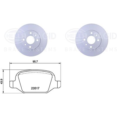 Hella Bremsscheiben + Beläge 251mm Hinten Passend Für Fiat Linea + Lancia Lybra: Bremsscheibe A.b.s.: 15049 A.b.s.: 15952 Abakus: 23104038 Abakus: 231 Hella Bremsscheiben + Beläge 251mm Hinten Passend Für Fiat Linea + Lancia Lybra: Bremsscheibe A.b.s.: 15049 A.b.s.: 15952 Abakus: 23104038 Abakus: 231
