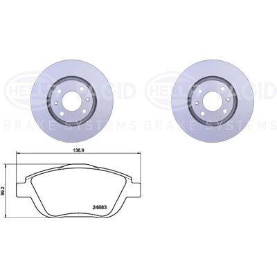 Hella Bremsscheiben + Beläge 283mm Vorne Passend Für Citroen C3 C4 Ds3: Bremsscheibe A.b.s.: 17338 Abakus: 23103008 Abakus: 231030082 Aic: 59083 Aisin Hella Bremsscheiben + Beläge 283mm Vorne Passend Für Citroen C3 C4 Ds3: Bremsscheibe A.b.s.: 17338 Abakus: 23103008 Abakus: 231030082 Aic: 59083 Aisin