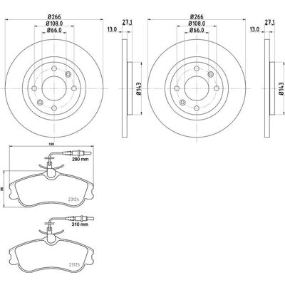 Hella Bremsenset 266mm Vorne Passend Für Citroen Berlingo Peugeot Partner: Bremsbelagsatz, Scheibenbremse A.b.s.: 37016 Abakus: 23101409 Aisin: Bpci10 Hella Bremsenset 266mm Vorne Passend Für Citroen Berlingo Peugeot Partner: Bremsbelagsatz, Scheibenbremse A.b.s.: 37016 Abakus: 23101409 Aisin: Bpci10