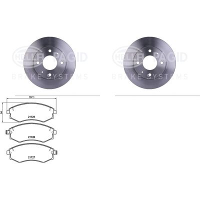 Hella Bremsscheiben + Beläge Vorne Passend Für Hyundai Elantra Matrix Coupe: Bremsscheibe A.b.s.: 17199 A.b.s.: 17528 Ackoja: A522503 Aisin: R6f1421s Hella Bremsscheiben + Beläge Vorne Passend Für Hyundai Elantra Matrix Coupe: Bremsscheibe A.b.s.: 17199 A.b.s.: 17528 Ackoja: A522503 Aisin: R6f1421s
