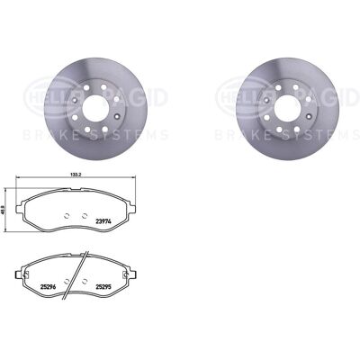 Hella Bremsscheiben + Beläge 236mm Vorne Passend Für Chevrolet Kalos Aveo: Bremsbelagsatz, Scheibenbremse A.b.s.: 37983 A.b.s.: 37987 Abakus: 23101109 Hella Bremsscheiben + Beläge 236mm Vorne Passend Für Chevrolet Kalos Aveo: Bremsbelagsatz, Scheibenbremse A.b.s.: 37983 A.b.s.: 37987 Abakus: 23101109