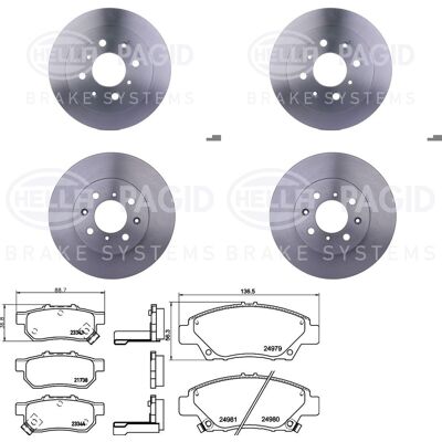 Hella Bremsenset Vorne + Hinten Passend Für Honda Jazz 3 Ge Bj. 2008-2015: Bremsscheibe A.b.s.: 16039 Abakus: 23103336 Ackoja: A2680001 Acura: 45251sk Hella Bremsenset Vorne + Hinten Passend Für Honda Jazz 3 Ge Bj. 2008-2015: Bremsscheibe A.b.s.: 16039 Abakus: 23103336 Ackoja: A2680001 Acura: 45251sk