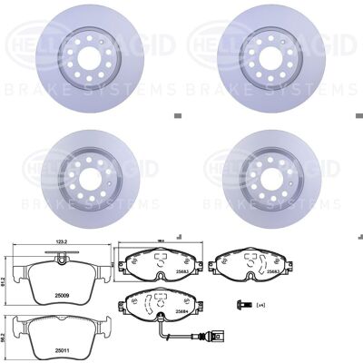 Hella Bremsscheiben + Beläge Vorne + Hinten Passend Für Skoda Superb + Kodiaq: Bremsbelagsatz, Scheibenbremse A.b.s.: 37958 Abakus: 23101013 Aisin: Bp Hella Bremsscheiben + Beläge Vorne + Hinten Passend Für Skoda Superb + Kodiaq: Bremsbelagsatz, Scheibenbremse A.b.s.: 37958 Abakus: 23101013 Aisin: Bp