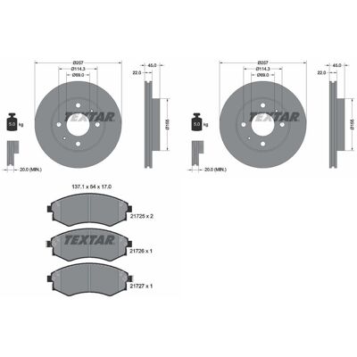 Textar Bremsscheiben 257mm + Beläge Vorne Passend Für Hyundai Sonata Y2 Y3: Bremsscheibe A.b.s.: 16194 Ashika: 6000060c Ate: 24012201691 Car: 142962 C Textar Bremsscheiben 257mm + Beläge Vorne Passend Für Hyundai Sonata Y2 Y3: Bremsscheibe A.b.s.: 16194 Ashika: 6000060c Ate: 24012201691 Car: 142962 C