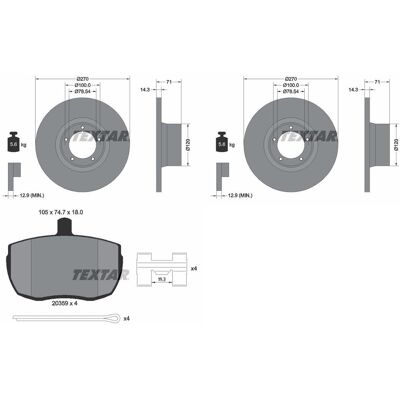 Textar Bremsscheiben 270mm + Beläge Vorne Passend Für Ford Transit: Bremsscheibe A.b.s.: 15775 Aisin: K6f1631s Ashika: 60000360c Ate: 24011401001 Bosc Textar Bremsscheiben 270mm + Beläge Vorne Passend Für Ford Transit: Bremsscheibe A.b.s.: 15775 Aisin: K6f1631s Ashika: 60000360c Ate: 24011401001 Bosc