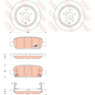 Trw Bremsscheiben 291mm + Beläge Hinten Passend Für Nissan Qashqai J10 2006-2013: Bremsscheibe A.b.s.: 17890 Abakus: 23104088 Abakus: 231040882 Ackoja Trw Bremsscheiben 291mm + Beläge Hinten Passend Für Nissan Qashqai J10 2006-2013: Bremsscheibe A.b.s.: 17890 Abakus: 23104088 Abakus: 231040882 Ackoja