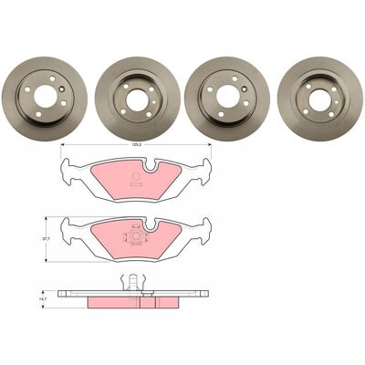 Trw Bremsscheiben 228mm + Beläge Hinten Passend Für Volvo 460 480: Bremsscheibe A.b.s.: 15930 A.b.s.: 16123 Ate: 24010901251 Bogap: V8211120 Brembo: 0 Trw Bremsscheiben 228mm + Beläge Hinten Passend Für Volvo 460 480: Bremsscheibe A.b.s.: 15930 A.b.s.: 16123 Ate: 24010901251 Bogap: V8211120 Brembo: 0