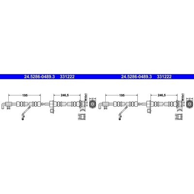 2x Ate Bremsschläuche Vorne Passend Für Daihatsu Charade Toyota Yaris: Bremsschlauch A.b.s.: Sl6268 Ate: 24528604893 Blue Print: Adt353360 Bosch: 1987 2x Ate Bremsschläuche Vorne Passend Für Daihatsu Charade Toyota Yaris: Bremsschlauch A.b.s.: Sl6268 Ate: 24528604893 Blue Print: Adt353360 Bosch: 1987