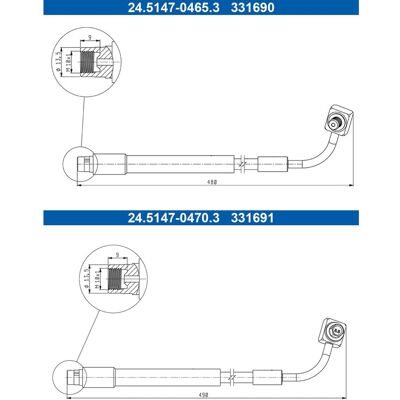 2x Ate Bremsschlauch Hinten Links+rechts Passend Für Chevrolet Trax Opel Mokka: Bremsschlauch A.b.s.: Sl6647 Ate: 24514704703 Bosch: 1987481b24 Chevro 2x Ate Bremsschlauch Hinten Links+rechts Passend Für Chevrolet Trax Opel Mokka: Bremsschlauch A.b.s.: Sl6647 Ate: 24514704703 Bosch: 1987481b24 Chevro