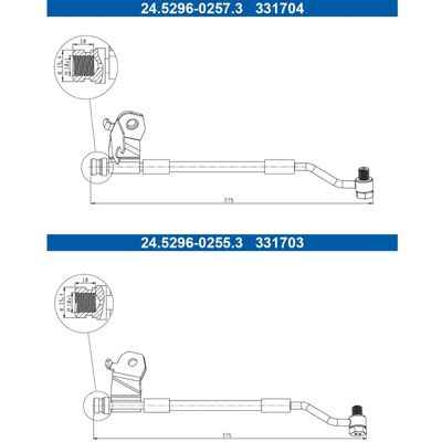 2x Ate Bremsschlauch Hinten Rechts Außen Links Passend Für Hyundai I20: Bremsschlauch A.b.s.: Sl6625 Ate: 24529602553 Blue Print: Adg053305 Brembo: T3 2x Ate Bremsschlauch Hinten Rechts Außen Links Passend Für Hyundai I20: Bremsschlauch A.b.s.: Sl6625 Ate: 24529602553 Blue Print: Adg053305 Brembo: T3