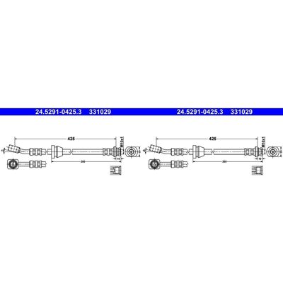 ATE - SL4948 - 425mm - 10mm - Bremsschlauch ATE - SL4948 - 425mm - 10mm - Bremsschlauch