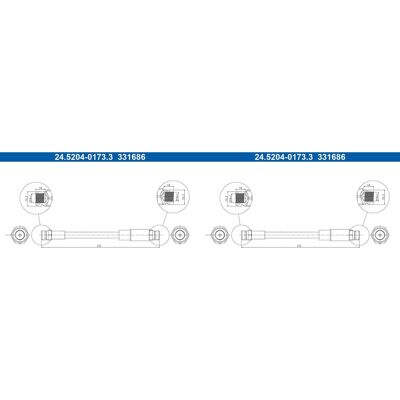 2x Ate Bremsschlauch Hinten Passend Für Audi A1 Seat Arona Ibiza Skoda Fabia Kam: Bremsschlauch A.b.s.: Sl1214 Ate: 24520401733 Bogap: A3124145 Bosch: 2x Ate Bremsschlauch Hinten Passend Für Audi A1 Seat Arona Ibiza Skoda Fabia Kam: Bremsschlauch A.b.s.: Sl1214 Ate: 24520401733 Bogap: A3124145 Bosch: