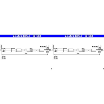 2x Ate Bremsschlauch Vorne Passend Für Audi A1 Seat Arona Ibiza Skoda Fabia Kami: Bremsschlauch A.b.s.: Sl1213 Aic: 78663 Ate: 24517606253 Bogap: A312 2x Ate Bremsschlauch Vorne Passend Für Audi A1 Seat Arona Ibiza Skoda Fabia Kami: Bremsschlauch A.b.s.: Sl1213 Aic: 78663 Ate: 24517606253 Bogap: A312