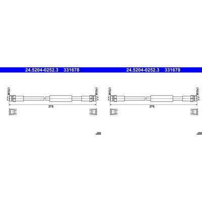 2x Ate Bremsschlauch Bremsschläuche Hinten Passend Für Audi Tt: Bremsschlauch A.b.s.: Sl6097 Ate: 24520402523 Bogap: A3124199 Bosch: 1987481577 Brembo 2x Ate Bremsschlauch Bremsschläuche Hinten Passend Für Audi Tt: Bremsschlauch A.b.s.: Sl6097 Ate: 24520402523 Bogap: A3124199 Bosch: 1987481577 Brembo