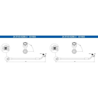 2x Ate Bremsschlauch Hinten Passend Für Audi A3 Q2 Q3 Tt Cupra Ateca Formentor L: Bremsschlauch A.b.s.: Sl6372 Ate: 24514302803 Bogap: A3124252 Borseh 2x Ate Bremsschlauch Hinten Passend Für Audi A3 Q2 Q3 Tt Cupra Ateca Formentor L: Bremsschlauch A.b.s.: Sl6372 Ate: 24514302803 Bogap: A3124252 Borseh