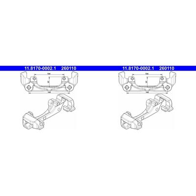 2x Ate Bremssattel Halter Träger Vorne Passend Für Dacia Dokker Duster Lodgy: Halter, Bremssattel A.b.s.: 125228 Ate: 11817000021 Budweg Caliper: 4045 2x Ate Bremssattel Halter Träger Vorne Passend Für Dacia Dokker Duster Lodgy: Halter, Bremssattel A.b.s.: 125228 Ate: 11817000021 Budweg Caliper: 4045