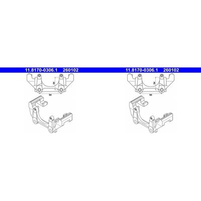 2x Ate Bremssattel Halter Träger Vorne Passend Für Audi 100 A3 A4 A6 Seat Leon: Halter, Bremssattel A.b.s.: 125030 A.b.s.: 125328 Ate: 11817003061 Bud 2x Ate Bremssattel Halter Träger Vorne Passend Für Audi 100 A3 A4 A6 Seat Leon: Halter, Bremssattel A.b.s.: 125030 A.b.s.: 125328 Ate: 11817003061 Bud