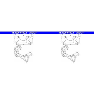 2x Ate Bremssattel Halter Träger Vorne Passend Für Audi A6 Allroad: Halter, Bremssattel A.b.s.: 125332 Ate: 11023006301 Vag: 4b0615125d 2x Ate Bremssattel Halter Träger Vorne Passend Für Audi A6 Allroad: Halter, Bremssattel A.b.s.: 125332 Ate: 11023006301 Vag: 4b0615125d