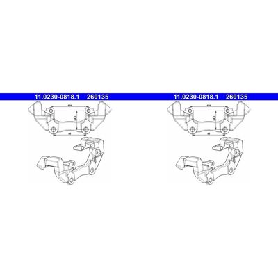2x Ate Bremssattel Halter Träger Vorne Passend Für Ford C-max Focus Kuga Volvo: Halter, Bremssattel A.b.s.: 125249 Ate: 11023008181 Budweg Caliper: 40 2x Ate Bremssattel Halter Träger Vorne Passend Für Ford C-max Focus Kuga Volvo: Halter, Bremssattel A.b.s.: 125249 Ate: 11023008181 Budweg Caliper: 40