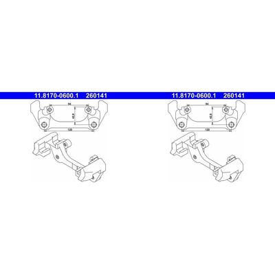 2x Ate Bremssattel Halter Träger Vorne Passend Für Mini Cooper: Halter, Bremssattel A.b.s.: 125283 Ate: 11817006001 Budweg Caliper: 4032761 Mini: 3411 2x Ate Bremssattel Halter Träger Vorne Passend Für Mini Cooper: Halter, Bremssattel A.b.s.: 125283 Ate: 11817006001 Budweg Caliper: 4032761 Mini: 3411