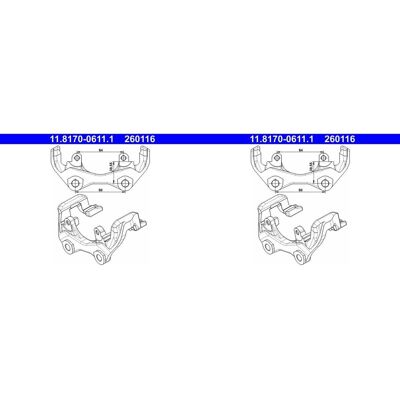 2x Ate Bremssattel Halter Träger Hinten Passend Für Mercedes-benz Cls E-klasse: Halter, Bremssattel Ate: 11817006111 Kamoka: Jcc0073 Mercedes-benz: 00 2x Ate Bremssattel Halter Träger Hinten Passend Für Mercedes-benz Cls E-klasse: Halter, Bremssattel Ate: 11817006111 Kamoka: Jcc0073 Mercedes-benz: 00