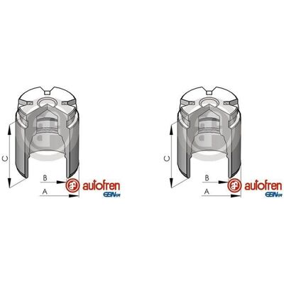 Autofren - 34mm Kolben Bremssattel Hinten - Durchmesser 34mm - Hinten - Brake Caliper Autofren - 34mm Kolben Bremssattel Hinten - Durchmesser 34mm - Hinten - Brake Caliper
