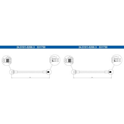 2x Ate Bremsschlauch 235mm Am Bremssattel Hinten Passend Für Audi A4: Bremsschlauch A.b.s.: Sl4890 Aic: 50912 Ate: 24510102003 Automega: 120031110 Bog 2x Ate Bremsschlauch 235mm Am Bremssattel Hinten Passend Für Audi A4: Bremsschlauch A.b.s.: Sl4890 Aic: 50912 Ate: 24510102003 Automega: 120031110 Bog