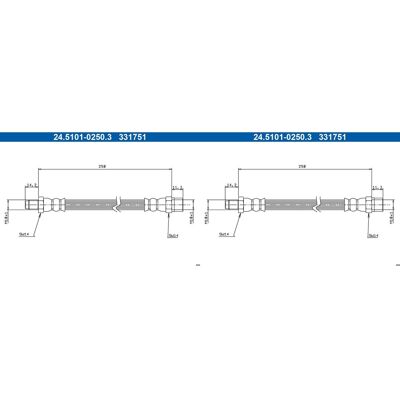 2x Ate Bremsschlauch 250mm Hinten Passend Für Audi 80 90 Coupe Quattro: Bremsschlauch A.b.s.: Sl3579 Ate: 24510102503 Bogap: A3124126 Bosch: 198747600 2x Ate Bremsschlauch 250mm Hinten Passend Für Audi 80 90 Coupe Quattro: Bremsschlauch A.b.s.: Sl3579 Ate: 24510102503 Bogap: A3124126 Bosch: 198747600