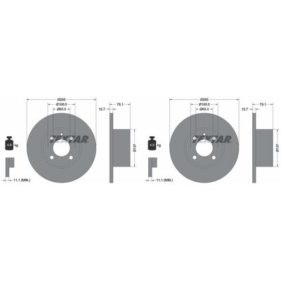 2x Textar Bremsscheiben 255mm Voll Vorne Passend Für Bmw 3 92011600: Bremsscheibe A.b.s.: 15720 Ate: 24011301381 Bmw: 1119248 Bmw: 34111119248 Bogap: 2x Textar Bremsscheiben 255mm Voll Vorne Passend Für Bmw 3 92011600: Bremsscheibe A.b.s.: 15720 Ate: 24011301381 Bmw: 1119248 Bmw: 34111119248 Bogap: